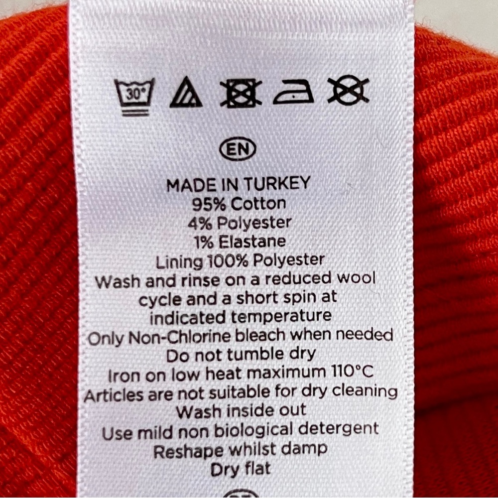 HOBBS LONDON Siren Orange Cordelia Top w/ Reverse Point Zip Collar, size M - Picture 9 of 12